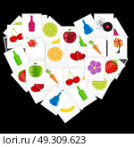 Heart from instant photos vector illustration. Стоковая иллюстрация, агентство Ingram Publishing / Фотобанк Лори