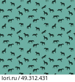 Horse Runs, Hops, Gallops Isolated. Seamless Pattern. Horse Runs, Hops, Gallops Isolated. Seamless Pattern. Стоковая иллюстрация, агентство Ingram Publishing / Фотобанк Лори