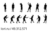 Set of Silhouettes of People Playing Ping Pong. Vector Illustration.. Set. Silhouettes of People Playing Ping Pong. Vector Illustrat. Стоковая иллюстрация, агентство Ingram Publishing / Фотобанк Лори