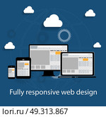 Responsive web design icon. Vector Illustration. EPS10. Responsive web design icon. Vector Illustration. Стоковая иллюстрация, агентство Ingram Publishing / Фотобанк Лори