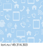 Social Network Seamless Patter Flat Vector Illustration. Стоковая иллюстрация, агентство Ingram Publishing / Фотобанк Лори