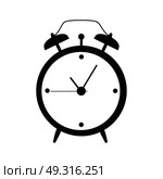 Clock Alarm Icon. Isolated on White. Vector Illustration EPS10. Clock Alarm Icon Vector Illustration. Стоковая иллюстрация, агентство Ingram Publishing / Фотобанк Лори