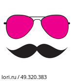 Cute Handdrawn Glasses and a Mustache Vector Illustration EPS10. Cute Handdrawn Glasses and a Mustache Vector Illustration. Стоковая иллюстрация, агентство Ingram Publishing / Фотобанк Лори