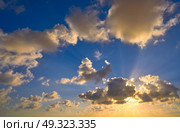 Sunset colorful dramatic sky clouds over Mexico. Стоковое фото, агентство Ingram Publishing / Фотобанк Лори