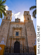 Valladolid San Gervasio church of Yucatan in Mexico. Стоковое фото, агентство Ingram Publishing / Фотобанк Лори