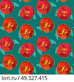 Natural Seamless Pattern Background from Tagetes Flowers Vector Illustration EPS10. Natural Seamless Pattern Background from Tagetes Flowers Vector . Стоковая иллюстрация, агентство Ingram Publishing / Фотобанк Лори