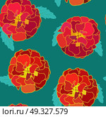 Natural Seamless Pattern Background from Tagetes Flowers Vector Illustration EPS10. Natural Seamless Pattern Background from Tagetes Flowers Vector . Стоковая иллюстрация, агентство Ingram Publishing / Фотобанк Лори