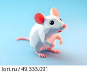 Белая мышь. Стоковое AI-изображение, AI-художник Boostport / Фотобанк Лори