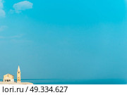 Church of Our Lady of the Angel on the beach of Caorle Italy, Santuario della Madonna dell’Angelo. Стоковое фото, агентство Ingram Publishing / Фотобанк Лори