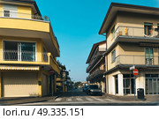 Tourist district of the old provincial town of Caorle in Italy on the Adriatic coast. Стоковое фото, агентство Ingram Publishing / Фотобанк Лори