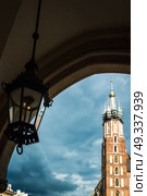 tourist architectural attractions in the market square of Krakow. Стоковое фото, агентство Ingram Publishing / Фотобанк Лори