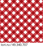 Vector gingham seamless pattern in red. Стоковая иллюстрация, агентство Ingram Publishing / Фотобанк Лори