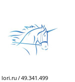 Unicorn Horse Tribal Logo Silhouette. Isolated. Стоковая иллюстрация, агентство Ingram Publishing / Фотобанк Лори
