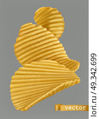 Potato chips. 3d realistic vector. Стоковая иллюстрация, агентство Ingram Publishing / Фотобанк Лори