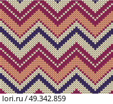 Seamless vector knitted texture. Стоковая иллюстрация, агентство Ingram Publishing / Фотобанк Лори