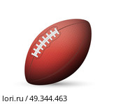 Illustartion of american football ball isolated on white. Стоковая иллюстрация, агентство Ingram Publishing / Фотобанк Лори