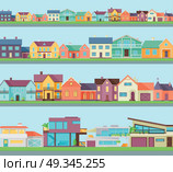 Big Set of Houses, Buildings and Architectures. Big set of houses, buildings, architecture variations. Cottage and country houses. Countryside or city architecture. Part of series of modern buildings in flat style. Real estate concept. Vector. Стоковая иллюстрация, агентство Ingram Publishing / Фотобанк Лори
