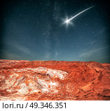 At night, under the light of stars. Valle de la Luna (Moon Valley) close to San Pedro de Atacama, Chile. Стоковое фото, агентство Ingram Publishing / Фотобанк Лори
