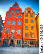 Stortorget place in Gamla stan, Stockholm Sweden. Стоковое фото, агентство Ingram Publishing / Фотобанк Лори