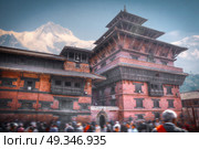 Temples of Durbar Square in Bhaktapur, Kathmandu valey, Nepal. Стоковое фото, агентство Ingram Publishing / Фотобанк Лори