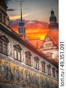 Dresden in Germany. architecture of the reconstructed old city.. Dresden in Germany. . Стоковое фото, агентство Ingram Publishing / Фотобанк Лори