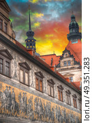 Dresden in Germany. architecture of the reconstructed old city.. Dresden in Germany. . Стоковое фото, агентство Ingram Publishing / Фотобанк Лори