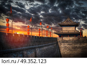 The city wall in around the old Xian. China. city wall of Xian. Стоковое фото, агентство Ingram Publishing / Фотобанк Лори