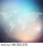 Abstract futuristic background with connecting lines and dots, polygonal linear texture. World map. Global network connections, geometric design, technology digital concept.. Abstract futuristic background with connecting lines and dots, polygonal linear texture. World map. Global network connections, geometric design, technology digital concept. Стоковая иллюстрация, агентство Ingram Publishing / Фотобанк Лори