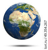 Africa and Europe. Africa and Europe. Earth globe model, maps courtesy of NASA. Africa and Europe. Стоковое фото, агентство Ingram Publishing / Фотобанк Лори
