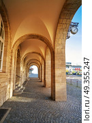 Nordhausen stadthaus archs in Harz Thuringia of Germany. Nordhausen stadthaus archs in Harz Germany. Стоковое фото, агентство Ingram Publishing / Фотобанк Лори