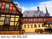 Wernigerode Rathaus Stadt city hall in Harz Germany. Wernigerode Rathaus Stadt city hall Harz Germany. Стоковое фото, агентство Ingram Publishing / Фотобанк Лори
