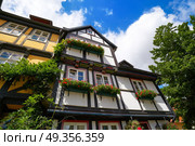 Quedlinburg city facades in Harz Germany. Quedlinburg city facades in Harz of Saxony Anhalt Germany. Стоковое фото, агентство Ingram Publishing / Фотобанк Лори
