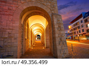 Nordhausen stadthaus archs in Harz Germany. Nordhausen stadthaus archs in Harz Thuringia of Germany. Стоковое фото, агентство Ingram Publishing / Фотобанк Лори