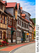 Stolberg facades in Harz mountains Germany. Stolberg facades in Harz mountains of Germany. Стоковое фото, агентство Ingram Publishing / Фотобанк Лори