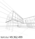 Construction blueprint 3d rendering. Construction blueprint. My design and 3d rendering model. Construction blueprint 3d rendering. Стоковое фото, агентство Ingram Publishing / Фотобанк Лори