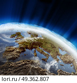Europe 3d rendering landscape. Europe 3d rendering landscape planet. Maps courtesy NASA. Europe 3d rendering landscape. Стоковое фото, агентство Ingram Publishing / Фотобанк Лори
