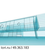 Blueprint on white 3d rendering. Blueprint on white. Building design and model my own 3d rendering. Blueprint on white 3d rendering. Стоковое фото, агентство Ingram Publishing / Фотобанк Лори