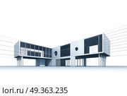 Architecture building 3d rendering. Architecture building. High quality 3d rendering house. design and model my own. Architecture building 3d rendering. Стоковое фото, агентство Ingram Publishing / Фотобанк Лори