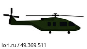Military helicopter icon. Transport army chopper in camouflage color vector illustration isolated on white background. Modern armament of army air forces. For military concepts, infographics design. Military Helicopter Flat Style Vector Icon. Стоковая иллюстрация, агентство Ingram Publishing / Фотобанк Лори