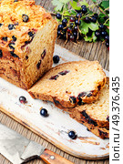 Ireland soda bread with black currant berries. Irish freshly baked bread. Стоковое фото, агентство Ingram Publishing / Фотобанк Лори