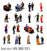 Talents and awards tv shows isometric icons set of isolated human characters of actors hosts and celebrities vector illustration. Television Show People Collection. Стоковая иллюстрация, агентство Ingram Publishing / Фотобанк Лори