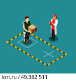 Bionics technology design concept demonstrating  functionality of robotic exoskeleton using patient lifting box  isometric vector illustration. Functionality Of Exoskeleton Vector Illustration. Стоковая иллюстрация, агентство Ingram Publishing / Фотобанк Лори
