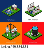 Water purification 2x2 design concept set of distribution unit storage tank prefiltration and final filtration square icons isometric vector illustration. Water Purification 2x2 Design Concept . Стоковая иллюстрация, агентство Ingram Publishing / Фотобанк Лори