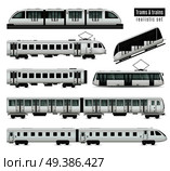 Trams And Trains Set. Стоковая иллюстрация, агентство Ingram Publishing / Фотобанк Лори