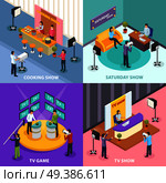 Isometric Television Design Concept. Стоковая иллюстрация, агентство Ingram Publishing / Фотобанк Лори