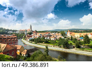Cesky Krumlov - the city of South Bohemia Czech Republic region. Located on the Vltava River. declared a UNESCO World Heritage Site. Стоковое фото, агентство Ingram Publishing / Фотобанк Лори
