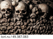 catacombs of Paris. Burial of millions of people in underground labyrinths. Стоковое фото, агентство Ingram Publishing / Фотобанк Лори