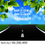 Road of life quotes with failure and success symbols realistic vector illustration. Road Of Life Quotes. Стоковая иллюстрация, агентство Ingram Publishing / Фотобанк Лори