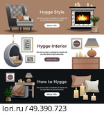 Hygge Style Banners. Стоковая иллюстрация, агентство Ingram Publishing / Фотобанк Лори