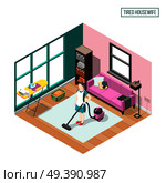 Tired Housewife Isometric Composition. Стоковая иллюстрация, агентство Ingram Publishing / Фотобанк Лори